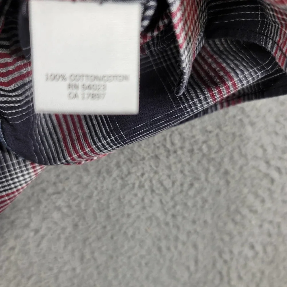 Banana Republic Shirt Mens XL Blue Red plaid Button Up Long‎ Sleeve Classiccore